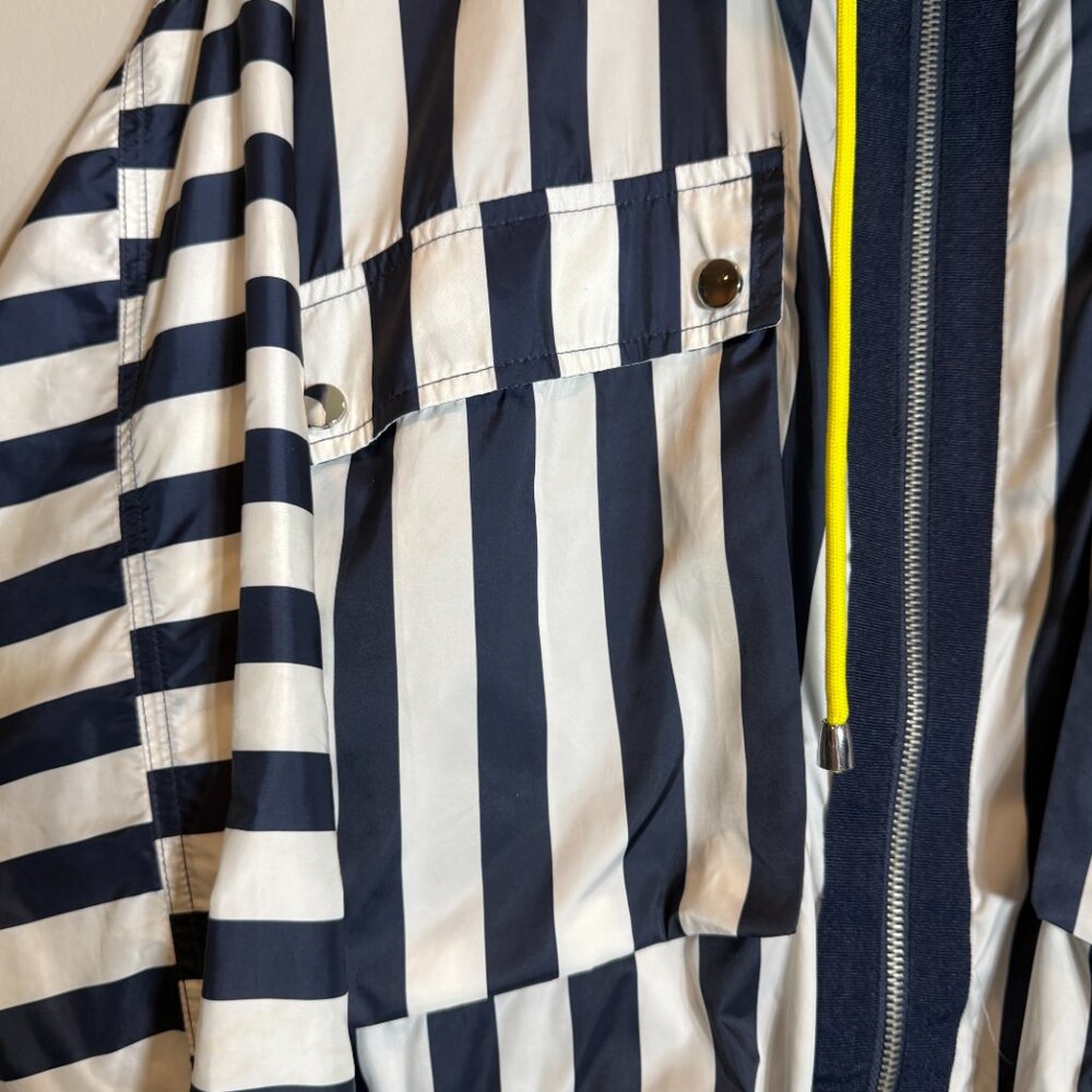 Zara Basic Striped Hooded Lightweight Cropped Jac… - image 9